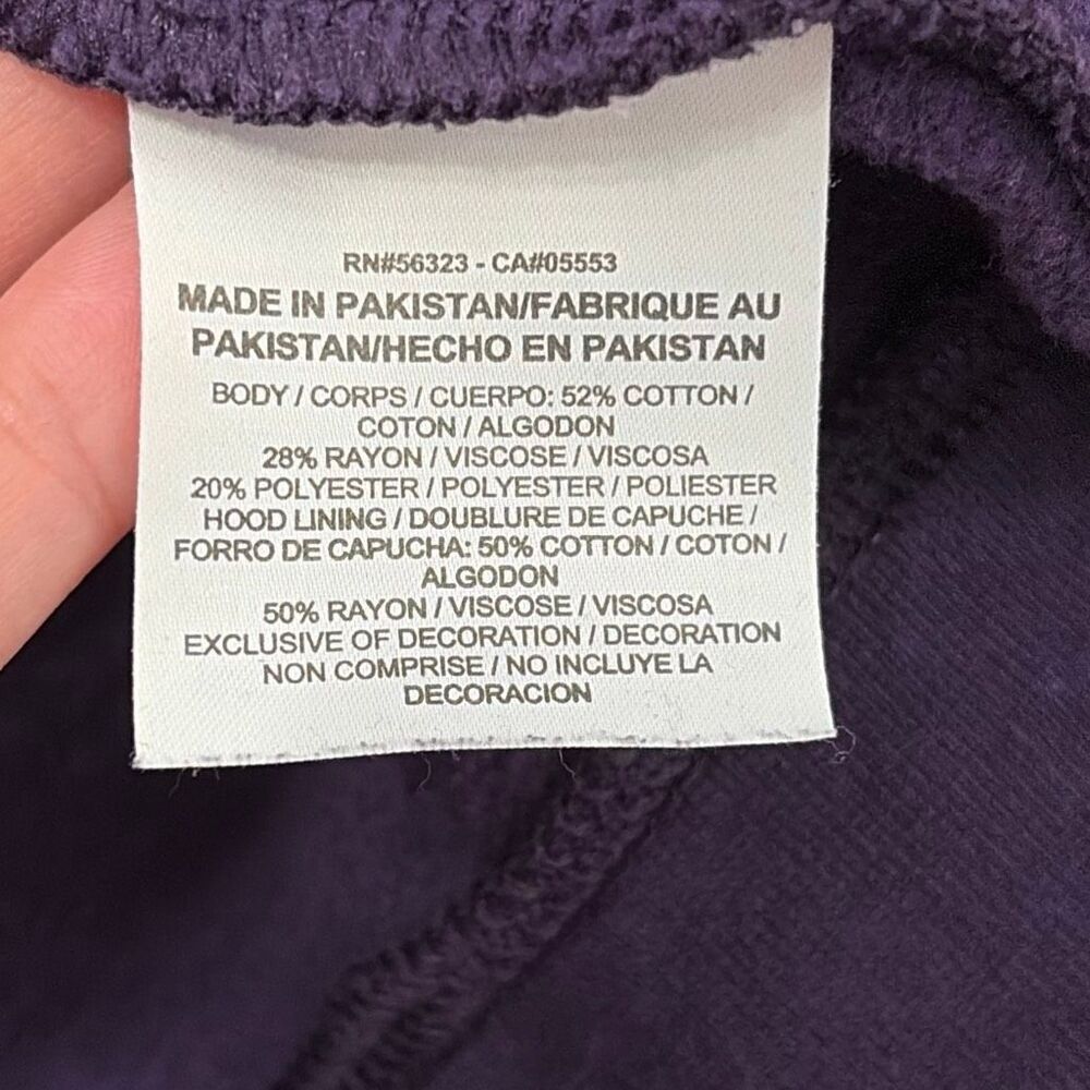 Nike Purple Fleece Cowl Neck Hoodie Large Copper Swoosh Pullover Sweatshirt - Picture 6 of 7
